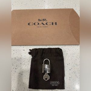 Coach (rare) Silver Lock & Key